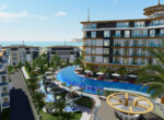 Luxury modern apartments in Kestel Alanya, with beautiful views of the Mediterranean Sea, the Taurus Mountains and the Historic Alanya castle (1)