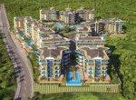 Luxury modern apartments in Kestel Alanya, with beautiful views of the Mediterranean Sea, the Taurus Mountains and the Historic Alanya castle (20)